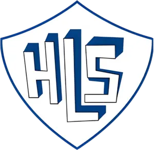 Blue and white shield-shaped logo with the letters "HLS" displayed prominently.